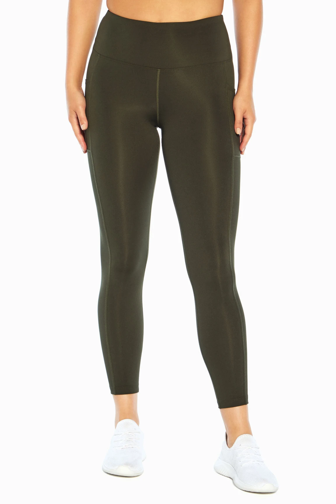 Marika High Rise Side Pocket Ankle Legging - Rosin Green - Image 4