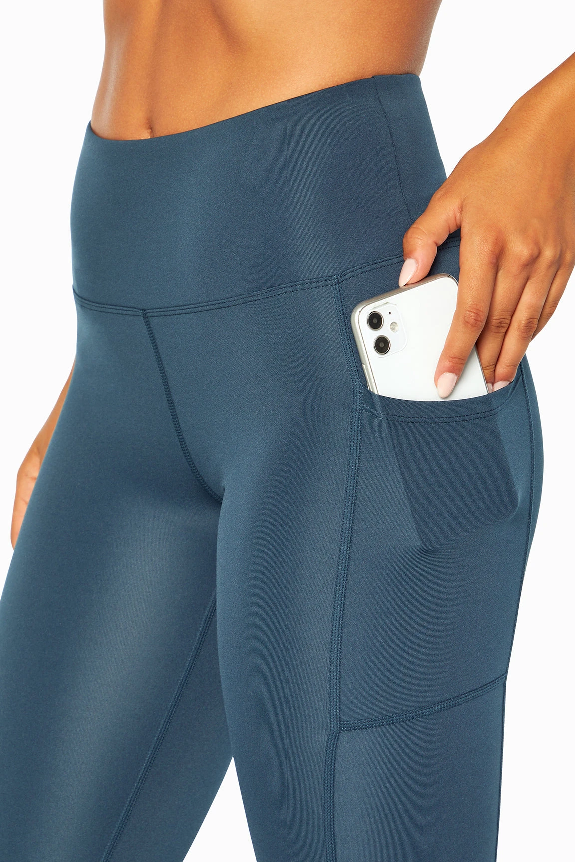 Marika High Rise Side Pocket Ankle Legging - Midnight Navy - Image 3