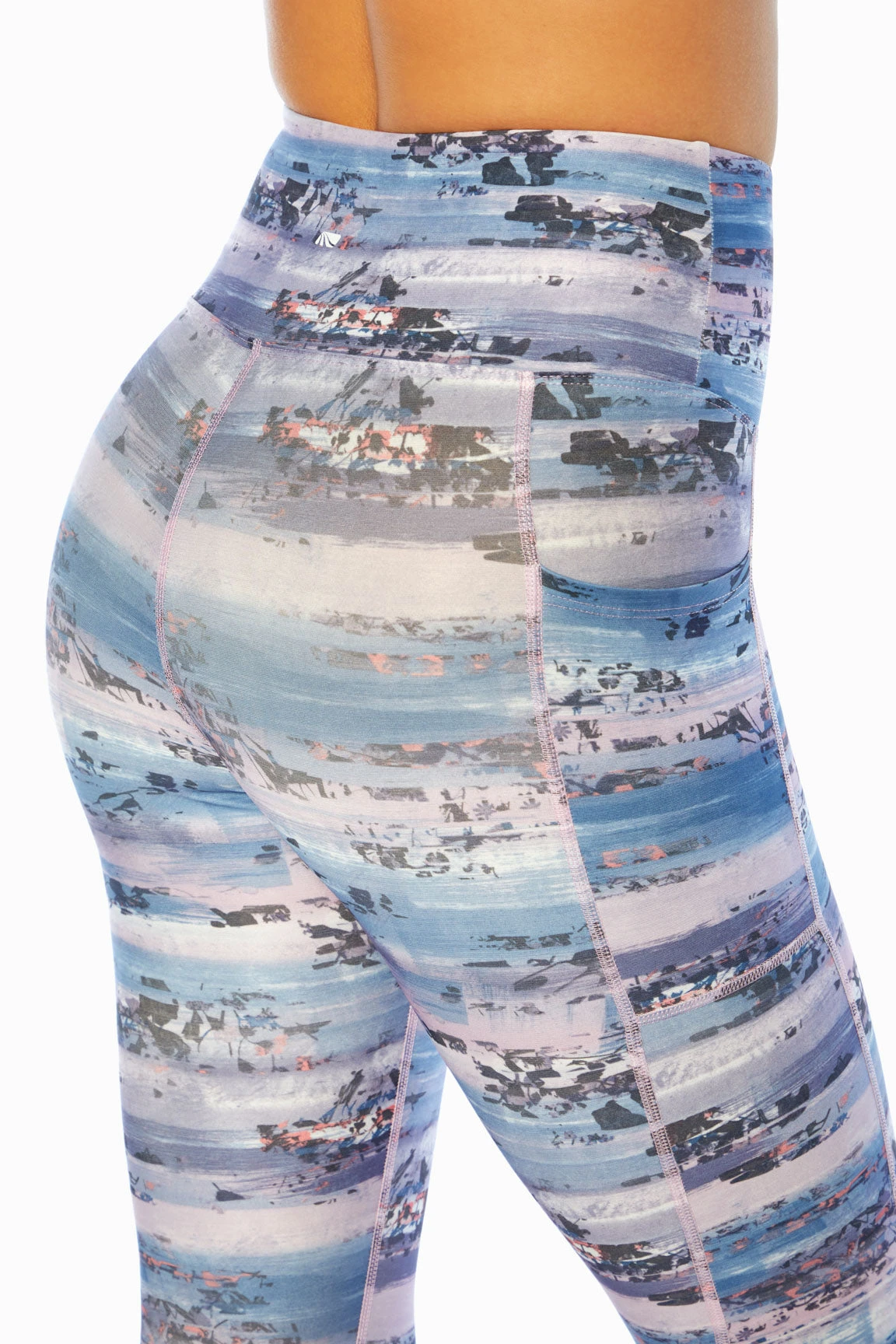 Marika High Rise Side Pocket Ankle Legging - Heron Distressed Floral - Image 2