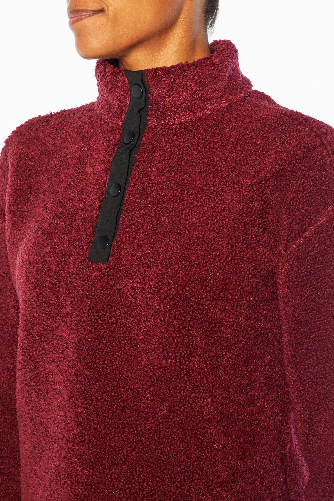 Marika Tyra Cropped Sherpa Pullover - Image 3