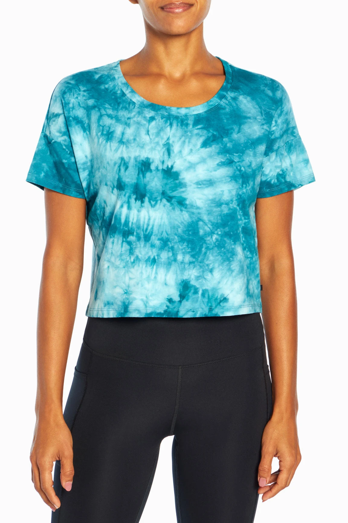 Marika Tie Dye Boxy Crop Short Sleeve Tee